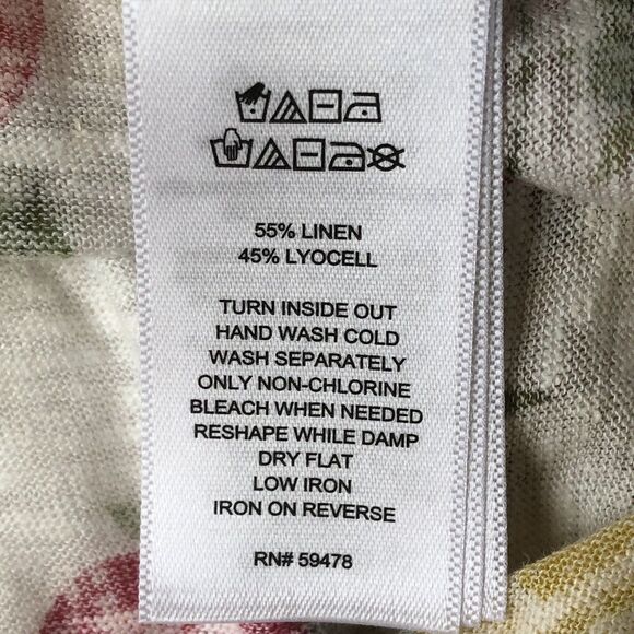 isaac mizrahi Women’s Linen Blend Lemon Cherry Strawberry Print Tank Medium NWT - Picture 14 of 14